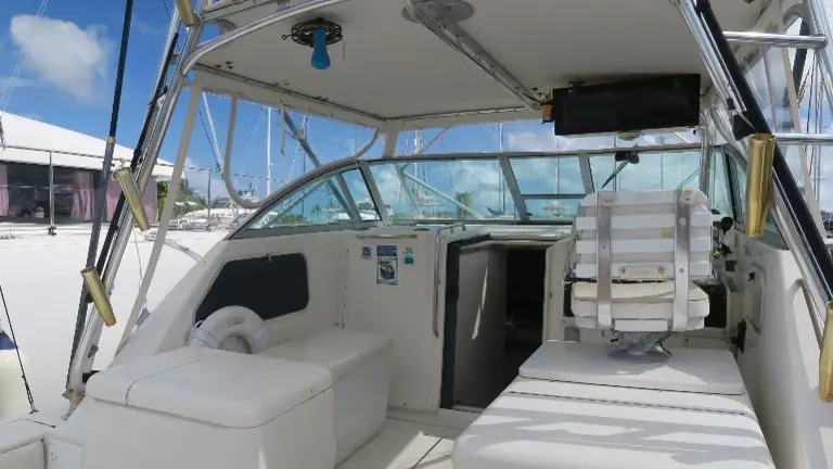 The interior cabin is in good shape and offers extra space for comfort in addition to a head if needed. The interior cabin is in good shape and offers extra space for comfort in addition to a head if needed.