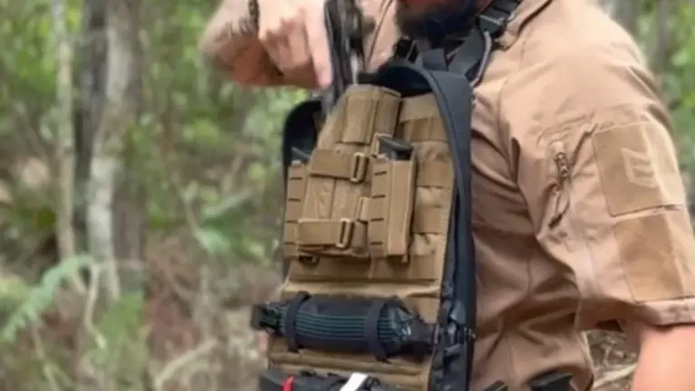 Concealed Carry Armor Sling Bag with MOLLE Interior