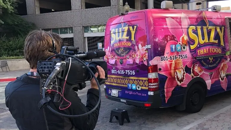 Filming for TV feature Filming for TV feature