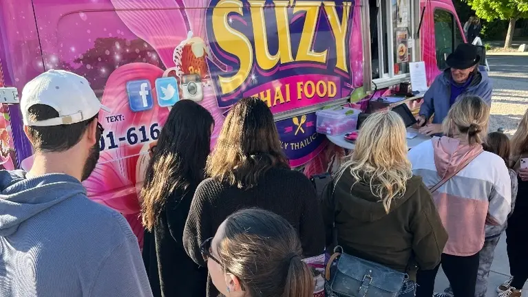 Customers waiting to order Customers waiting to order