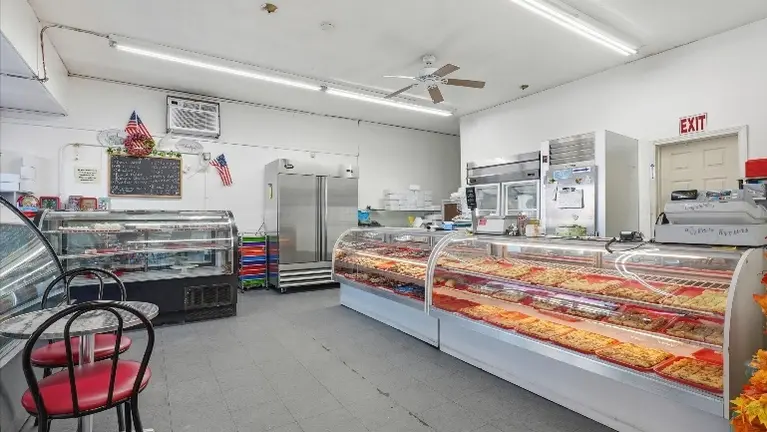 Check out area with several displays Check out area with several displays