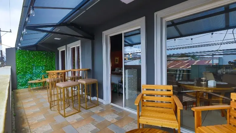 Balcony dining area Balcony dining area