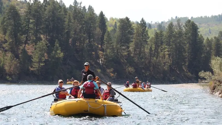 Floating on the Snake river. Floating on the Snake river.