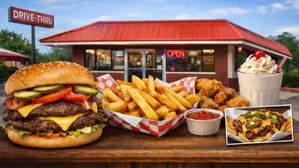 Classic-Style Burger Restaurant in Stand-Alone Building – Popular Menu