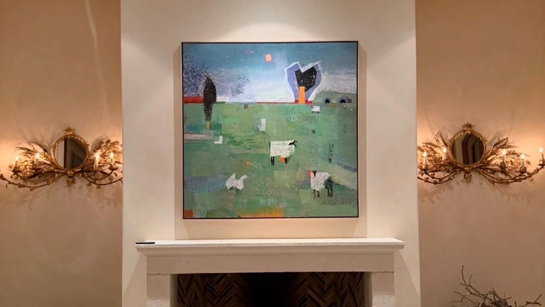 White-glove fine art installation in high-end residential environment White-glove fine art installation in high-end residential environment