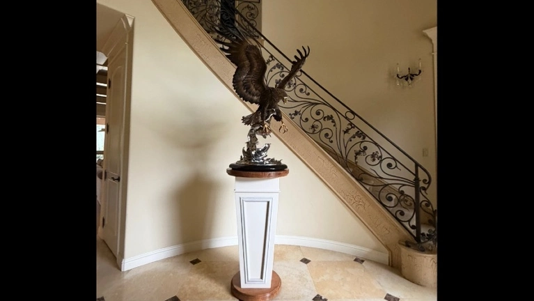 Careful delivery and installation of high-value art piece Careful delivery and installation of high-value art piece