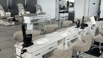 Full Service Nail Salon & Facial Spa, Licensed In-House Alcohol Bar