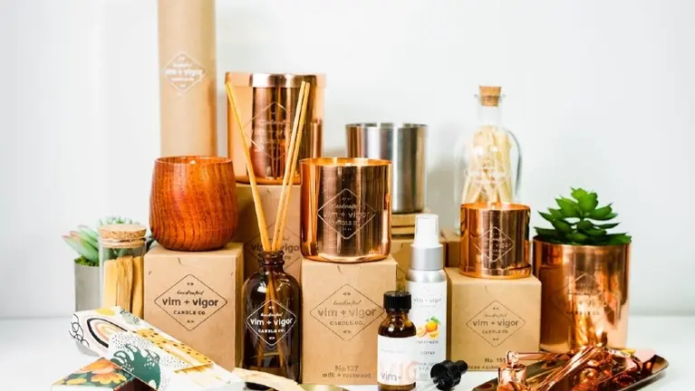 Assortment of candles, candle care and high margin fragrance products. 