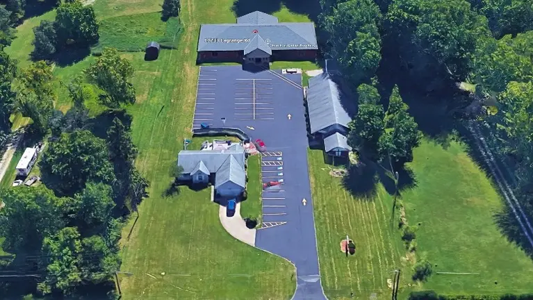 3 buildings-church, school and parsonage
