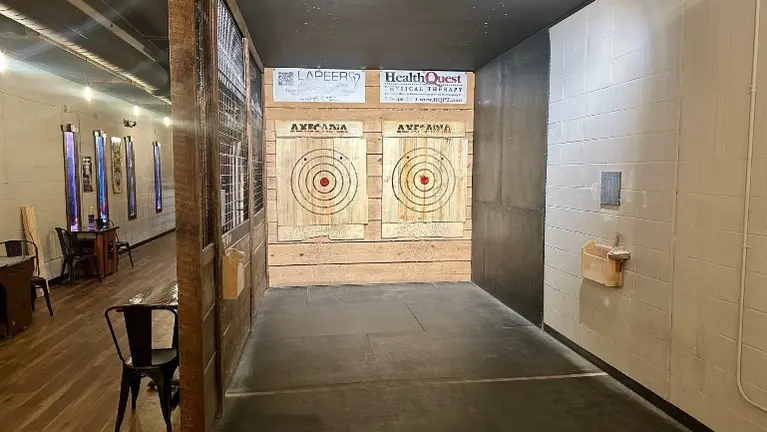 Five custom built axe lanes