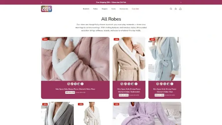Website Robes Page