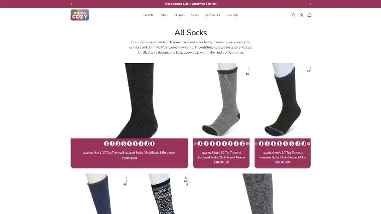 Website Socks Page