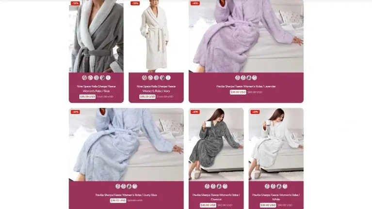 Website Robes Page