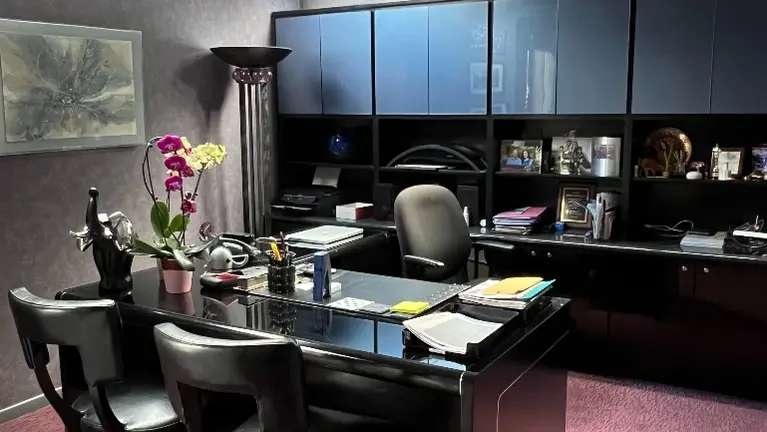 Doctor's office with private bathroom and basement access