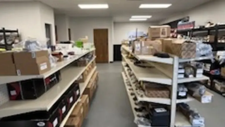 Main lobby area with parts