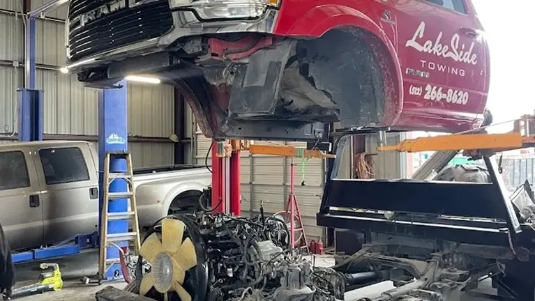 Bay 1 and 2 with 2 post LIFTS 