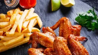 Authentic wing and fried rice