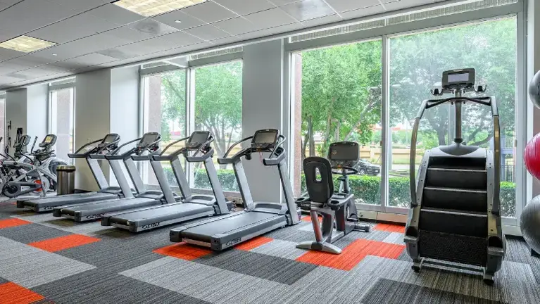 Gym in building Coworking Space Dallas