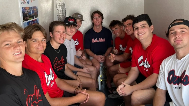 FAU Lacrosse doing the 10 minute Frozen-Air Therapy Session