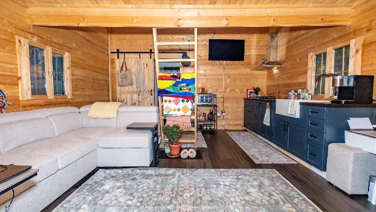 Cabin Living Room/Kitchen