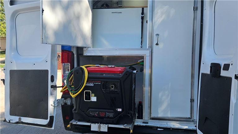 Outside Van - Generator Outside Van - Generator