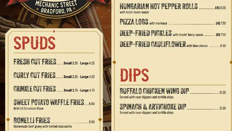 Menu Page 1/2 (See: Documents) 