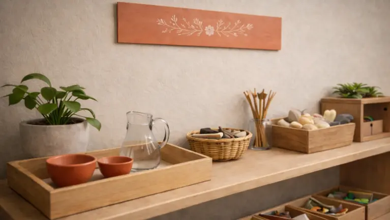 Thoughtfully designed early learning environment with natural materials and calm, modern finishes.