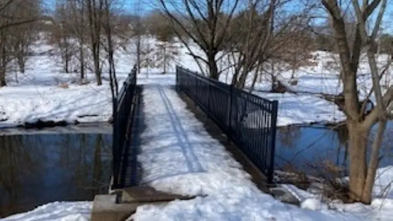 Snow-covered bridge Snow-covered bridge