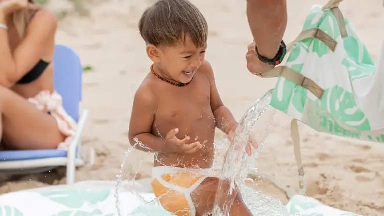 Littles are happy and entertained all day at the beach