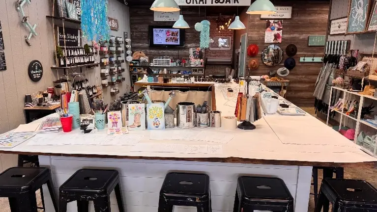 Our craft bar seating area.