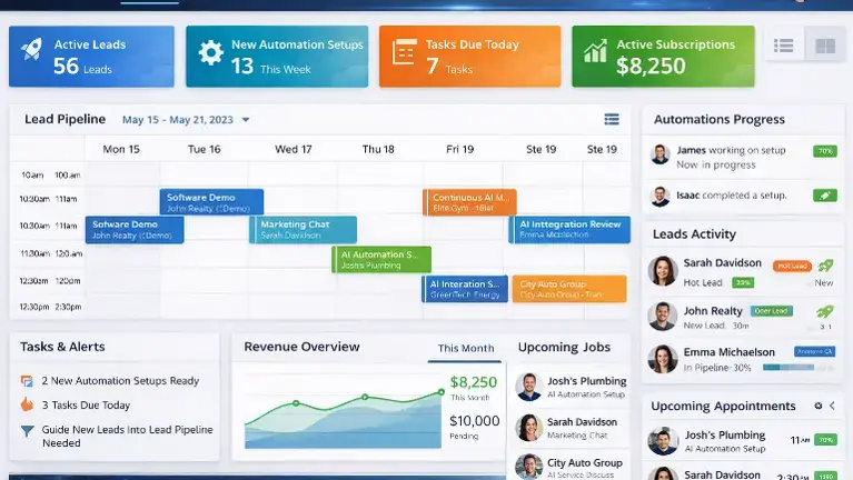 An all-in-one operating system designed to manage leads, business operations, and installations, providing a complete overview of your entire workflow.