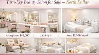 Turn-Key Beauty Salon in North Dallas – Prime Location Near Galleria