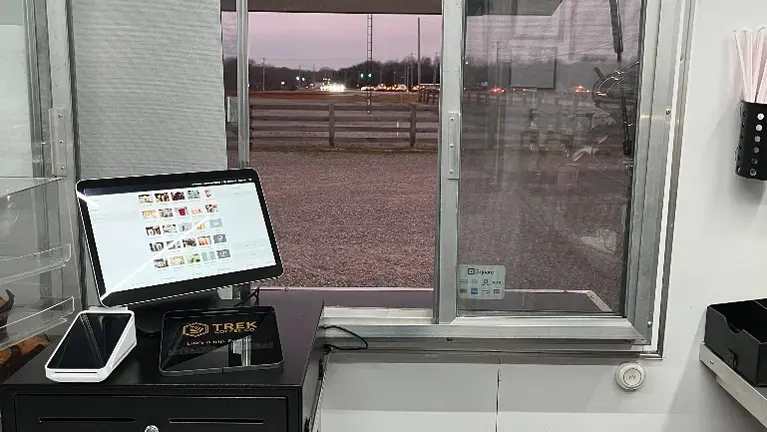 Serving Window and Square Register