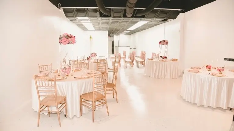     Decorated event setup showcasing the venue’s blank canvas layout.