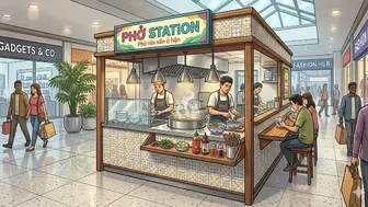 High Volume Profitable Pho Noodle Kiosk in Bergen County-Mall