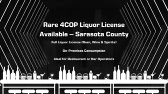 4COP Full Liquor License Available in Sarasota