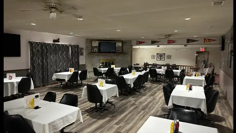 Main dining area with bar