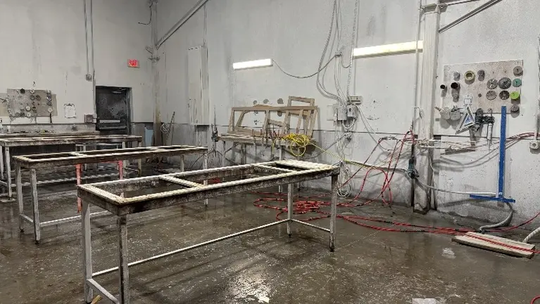 Sink cutouts/ polishing/ Finish stone pieces before install 