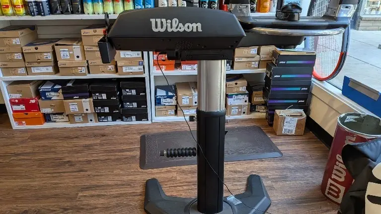 Wilson Baiardo stringing machine. We string up to 150 racquets a month.