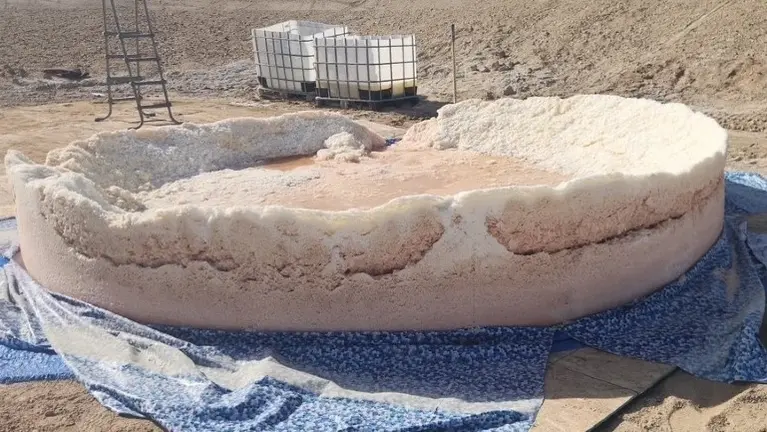 ESM's microbes evaporated 2.5 foot thick 