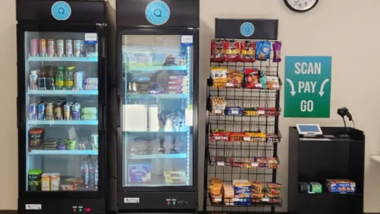 Cafeteria in health and rehab center. Open 24/7