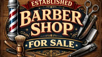 Established Barber Shop w/ Chair Rental Model, 3 Suites + 9 Chairs