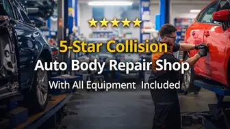 5-Star Collision Auto Body Repair Shop With All Equipment Included