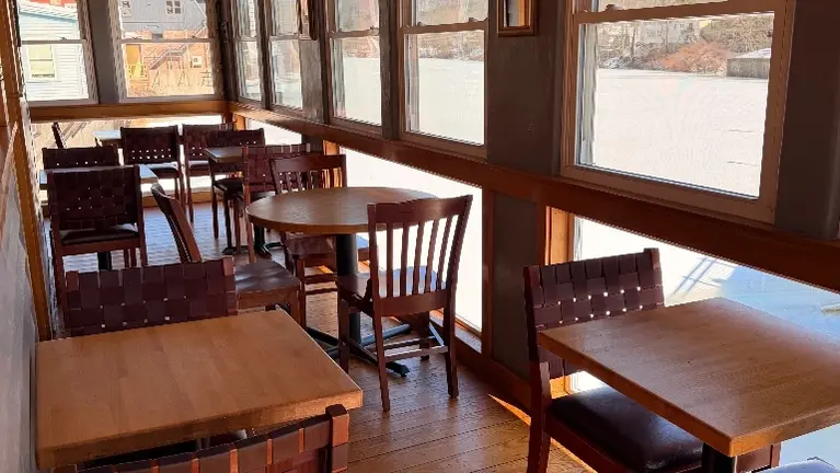 Seating over looking the Deerfield river