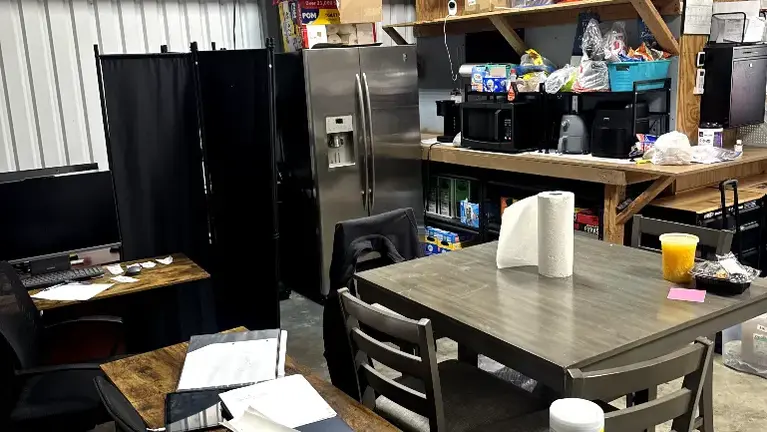 Office storage space for equipment 