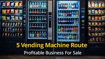 5-Machine Vending Route with Card Readers, 2 Locations