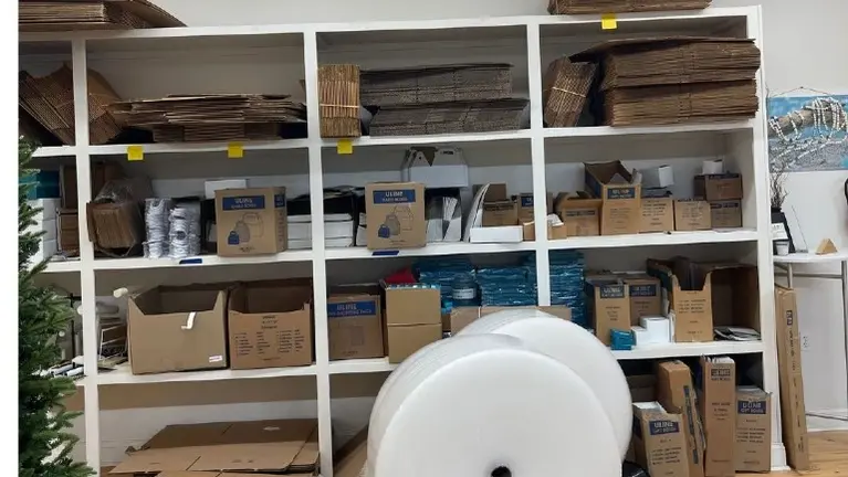 Spacious secondary production and assembly area for wholesale and cruise line contracts.