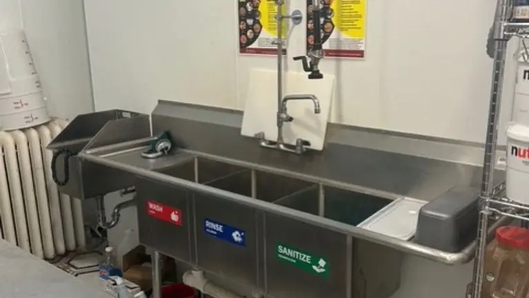 Three Compartment Sink