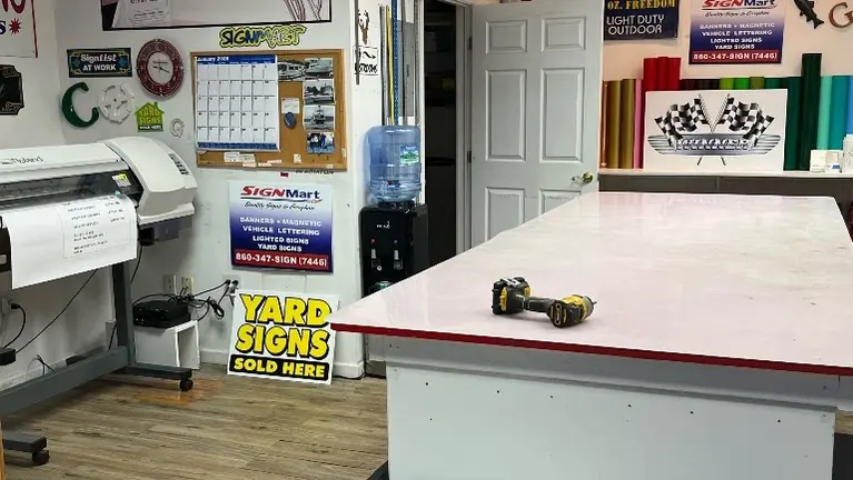 Work table and restroom