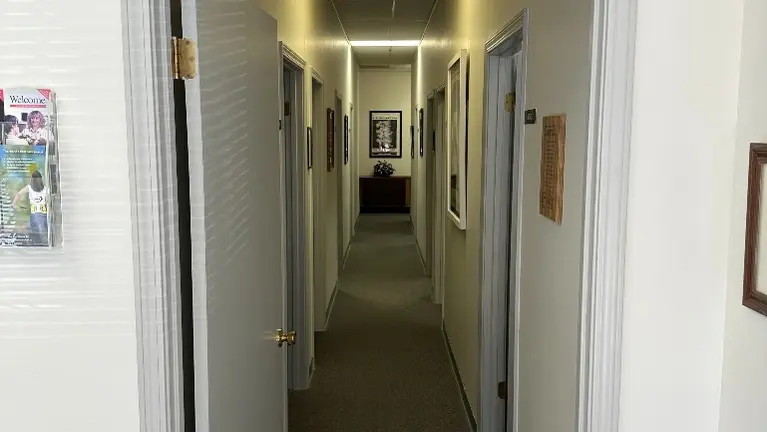 From waiting room. Separate treatment rooms
